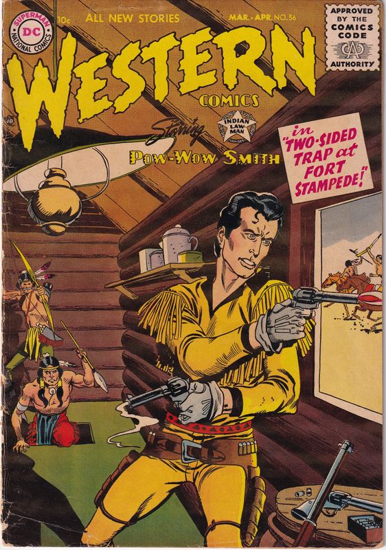 Western Comics #56, DC April 1956, 10¢ cover, Pow Wow Smith, Gil Kane cover art