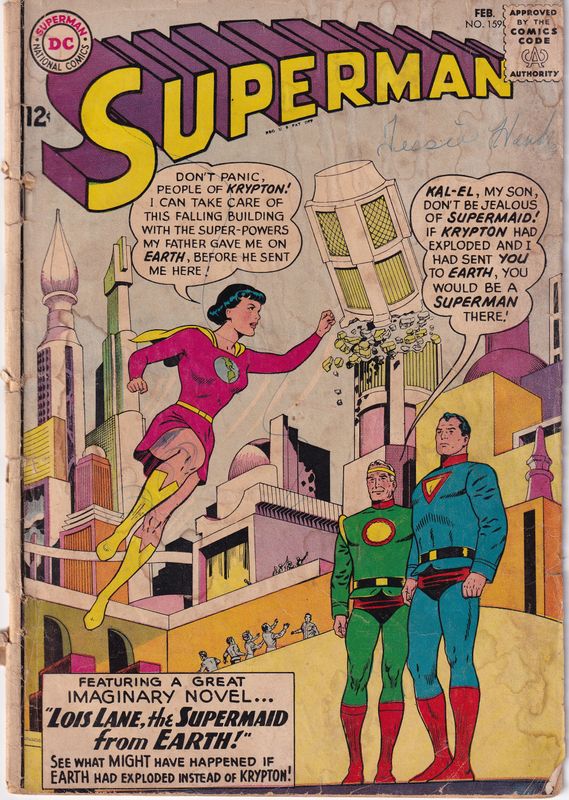 Superman #159, DC February 1963, 12¢ Curt Swan cover, Supermaid of Krypton
