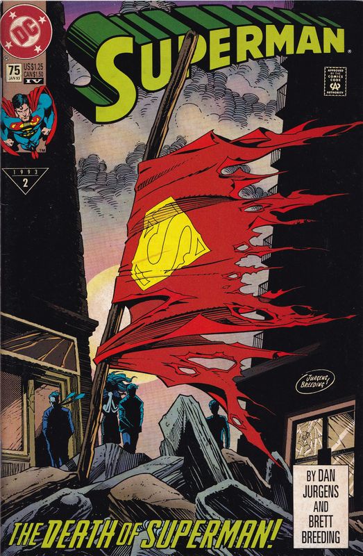 Superman #75 (4th print) Jan. 1993, 2nd series, the Death of Superman storyline