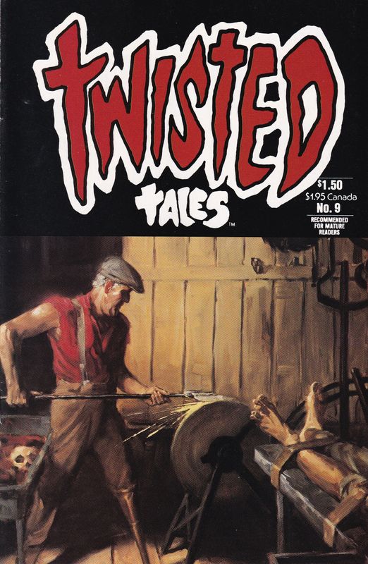 Twisted Tales #9, November 1984, Eclipse Comics horror, John Bolton cover art