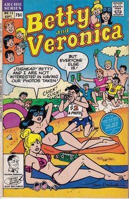 Betty and Veronica #13, Archie Comics, September 1988, Dan DeCarlo bikini cover