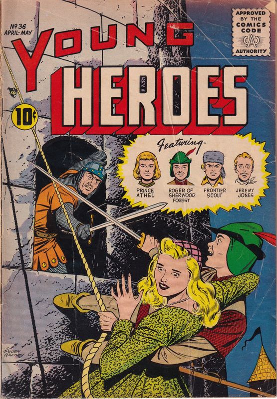 Young Heroes #36, ACG, May 1955, 1st code approved issue, Ogden Whitney 10¢
