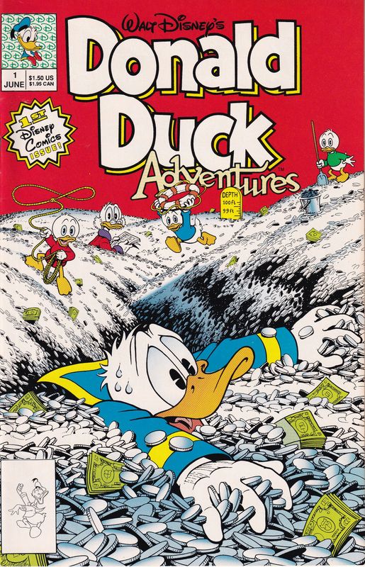 Walt Disney's Donald Duck Adventures #1, Disney, June 1990, Don Rosa art