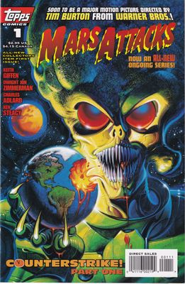 Mars Attacks #1 (2nd Series), Topps Comics, August 1995, Ken Steacy cover