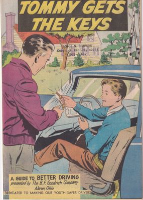 Tommy Gets the Keys (B. F. Goodrich) July 1962 edition Vic Dowd art, give away