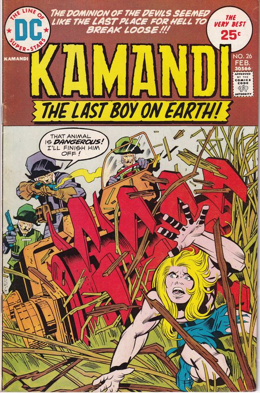 Kamandi, the Last Boy on Earth #26, DC February 1975 Jack Kirby cover &amp; interior