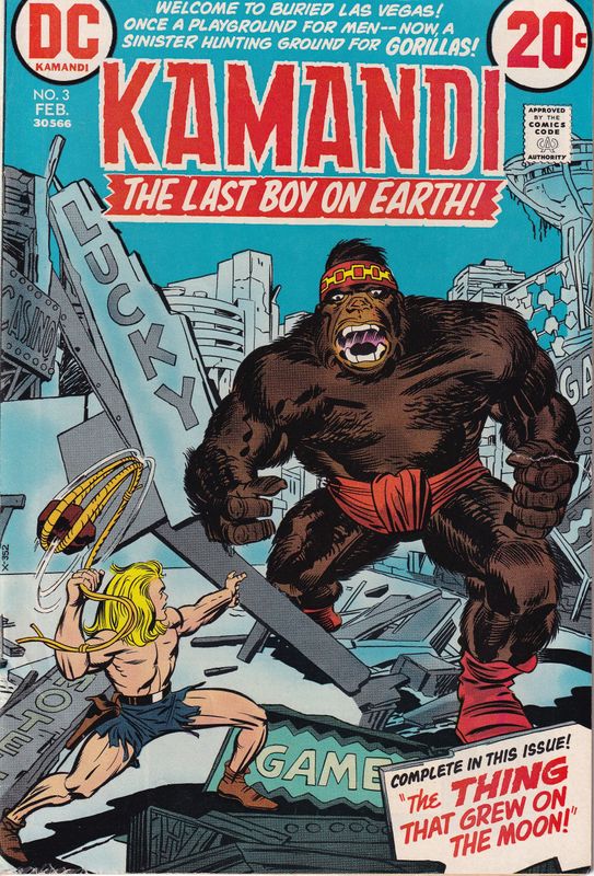 Kamandi, the Last Boy on Earth #3, DC February 1973, Jack Kirby cover &amp; interior