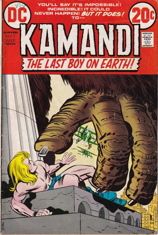 Kamandi, the Last Boy on Earth #7, DC July 1973, Jack Kirby cover &amp; interior