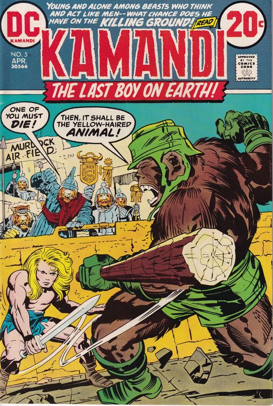 Kamandi, the Last Boy on Earth #5, DC April 1973, Jack Kirby cover &amp; interior
