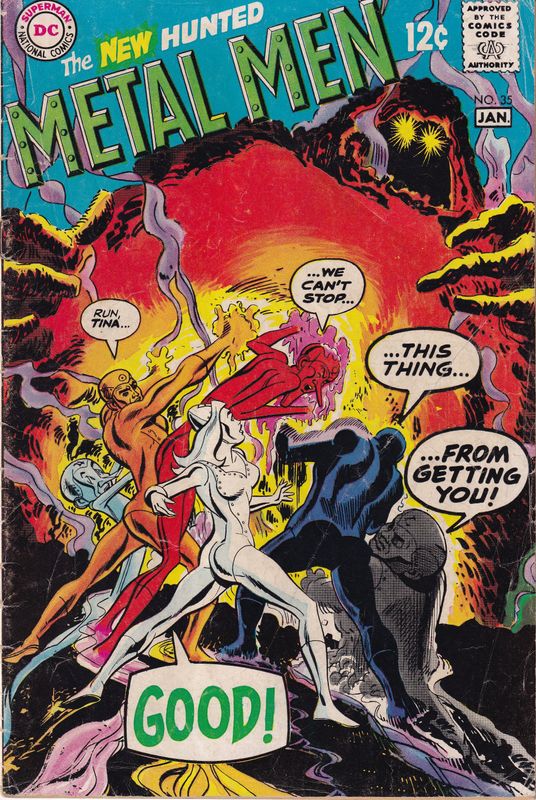 Metal Men #35, DC December 1968, 12¢ cover by Mike Sekowsky &amp; Dick Giordano