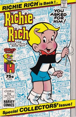 Richie Rich #219 (Harvey Comics, 1986) 1st issue after Harvey hiatus 75¢ cover