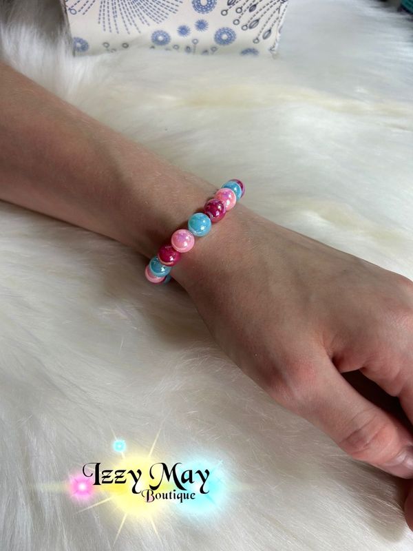 Multicolor Pearlescent - pink, blue, and fuchsia