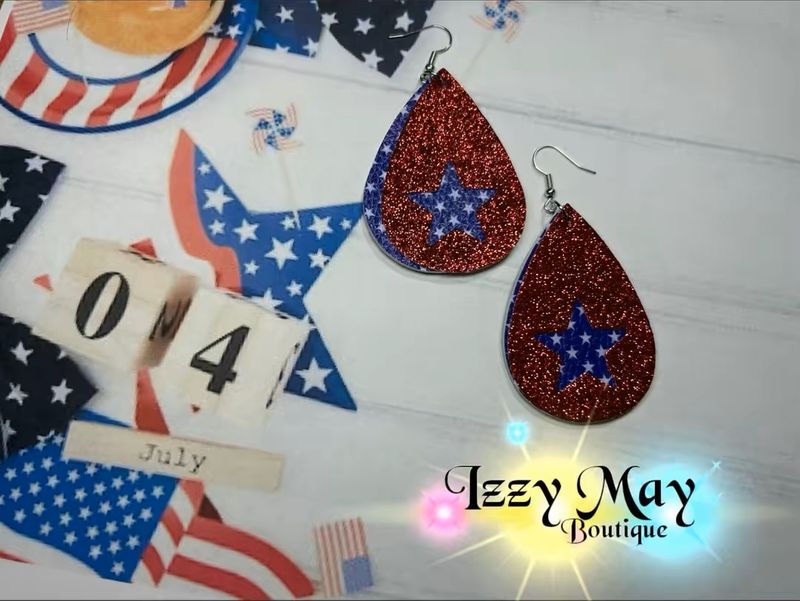 Starry Splendor Double Layer Glitter Earrings