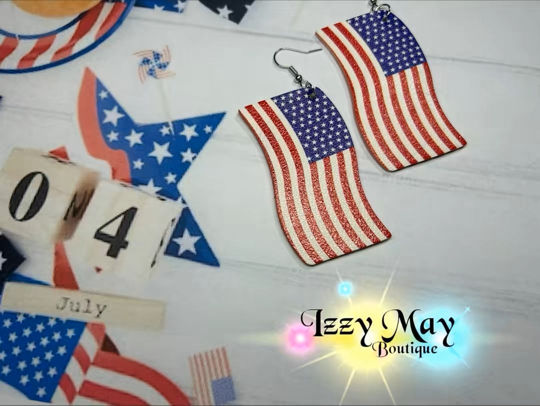 USA Flag Earrings