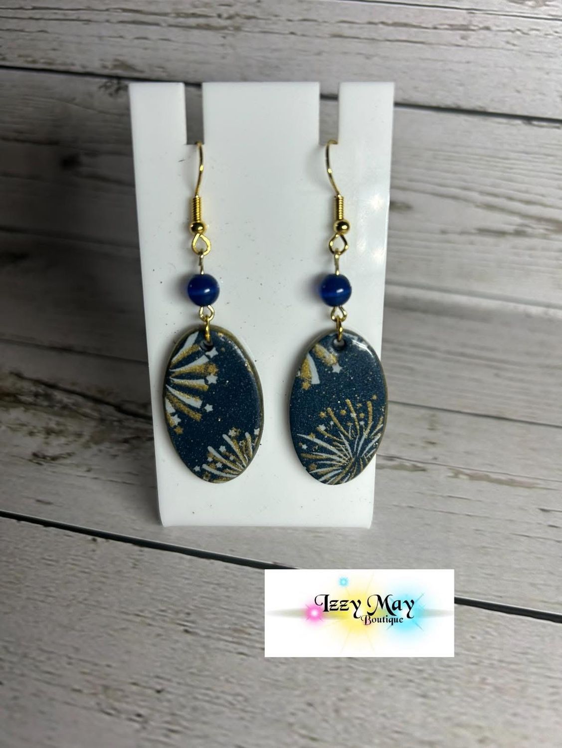 Obstinate Oval Fireworks Earrings
