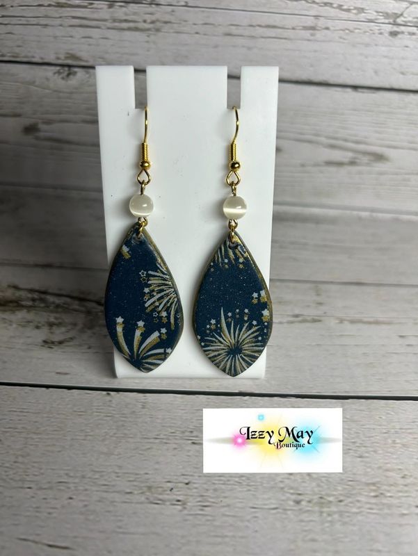 Fancy Teardrop Fireworks Earrings