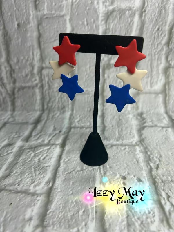 Star Stack Post Back Earrings