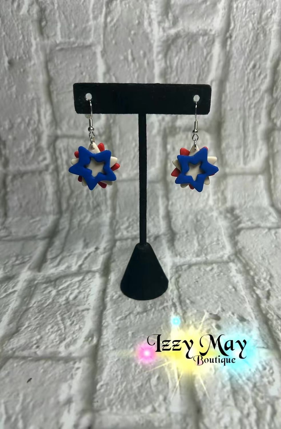Peek-a-boo Partriot Earrings