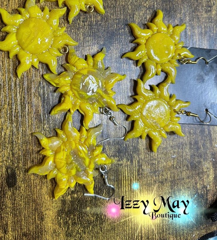 Yellow Celestial Sun Earrings