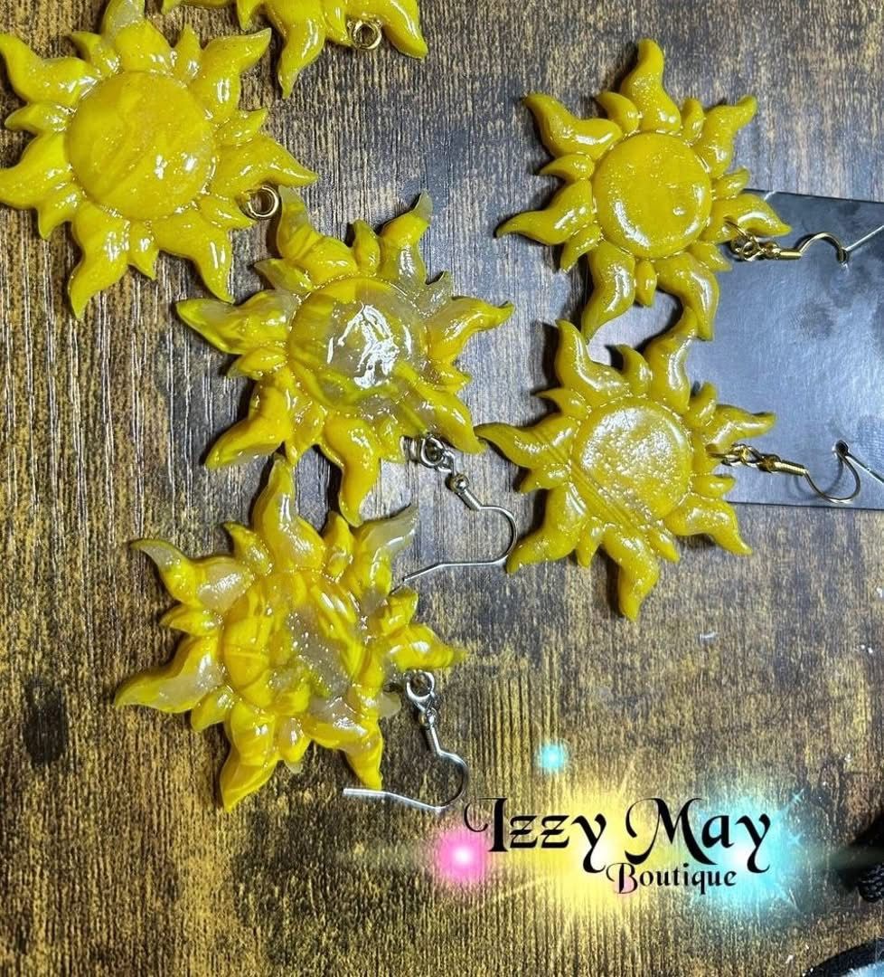 Yellow Celestial Sun Earrings