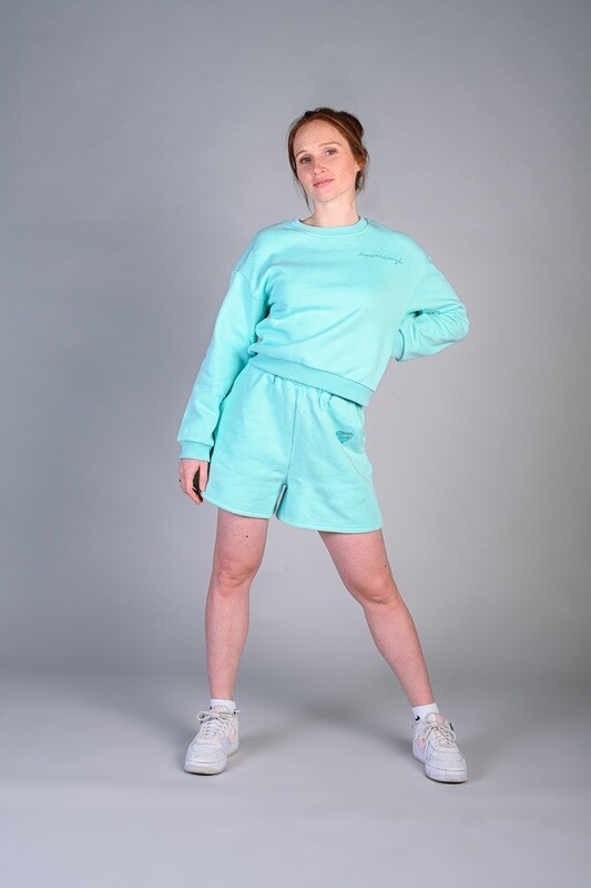 Crop crewneck - Livelovelaugh (Mint Green)