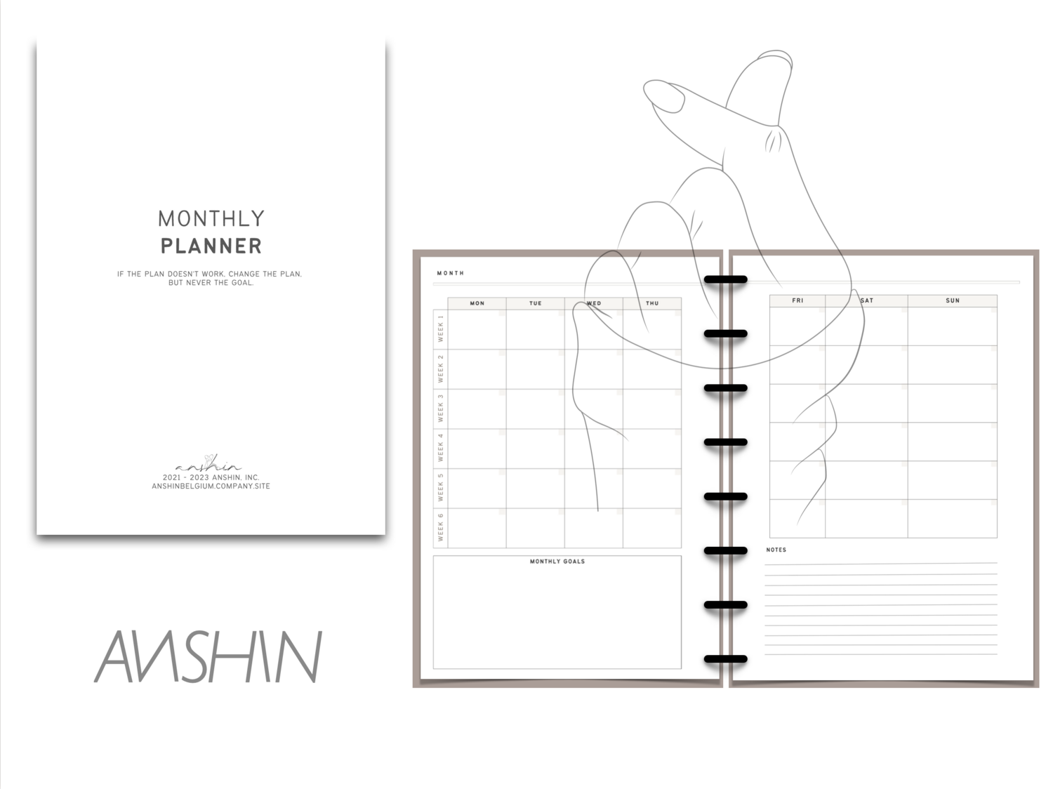 Monthly planner bundle (12 maanden)