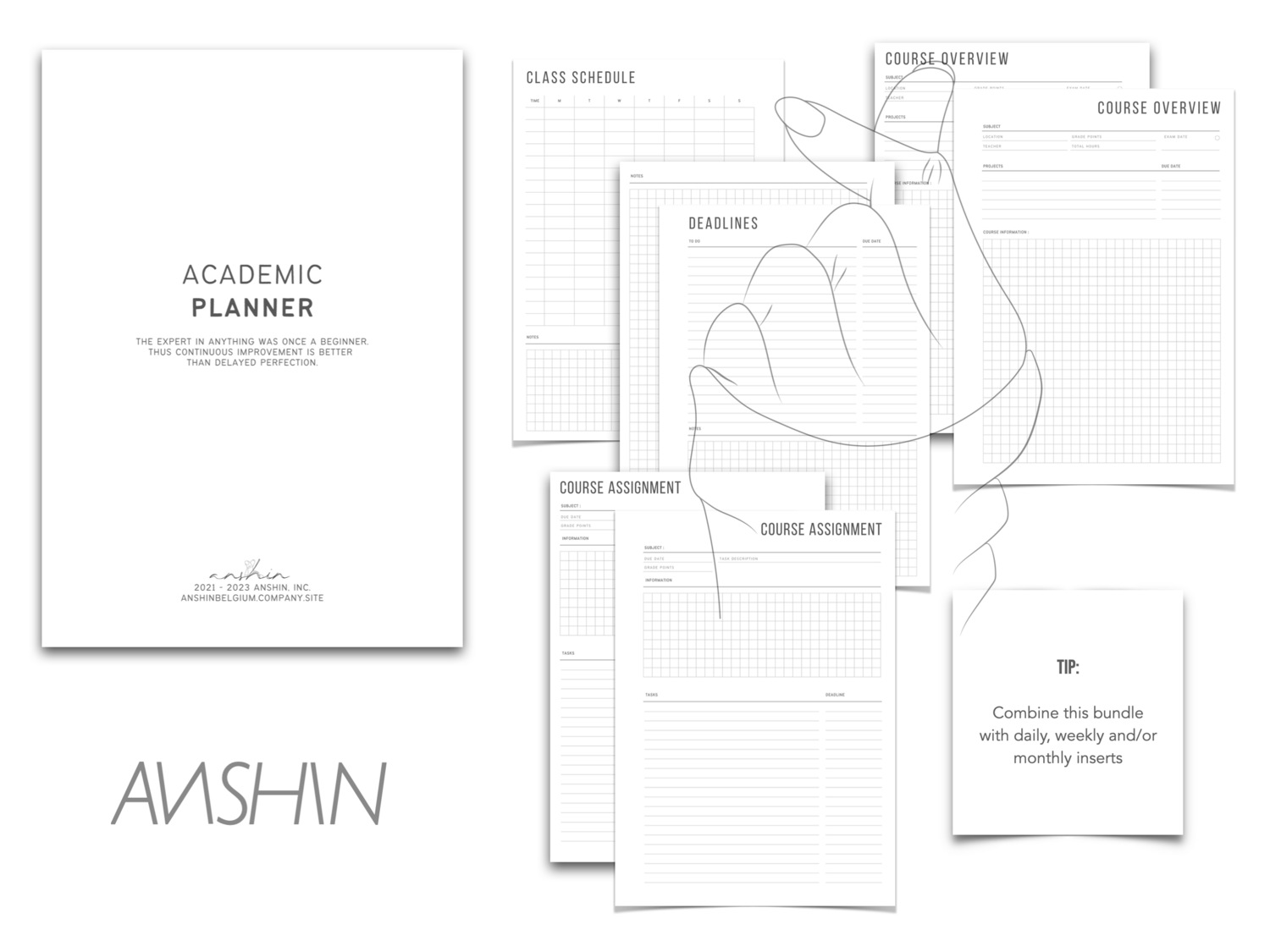 Academic planner bundle