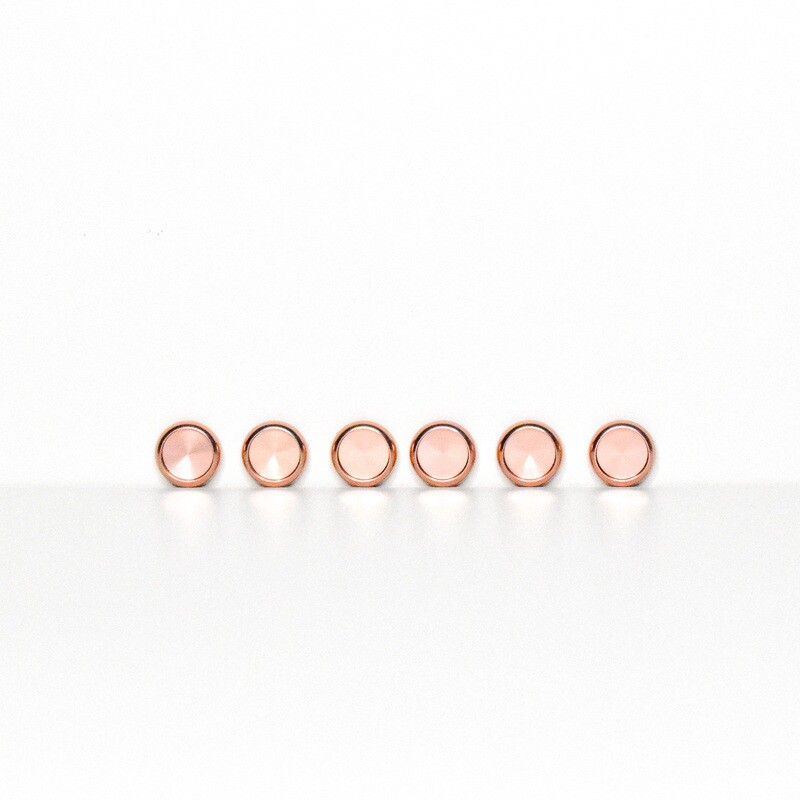 18 mm - rose gold discs (6 stuks)