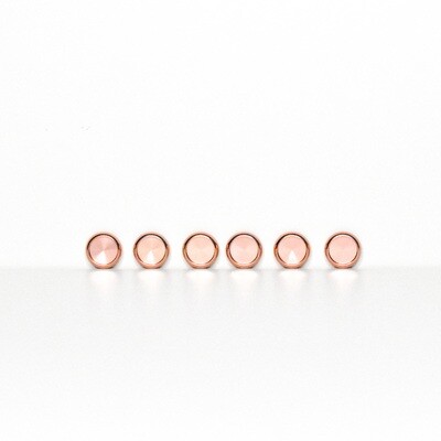 18 mm - rose gold discs (6 stuks)