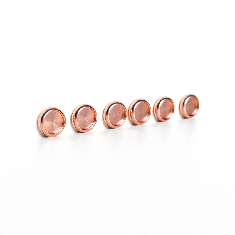18 mm - rose gold discs (6 stuks)