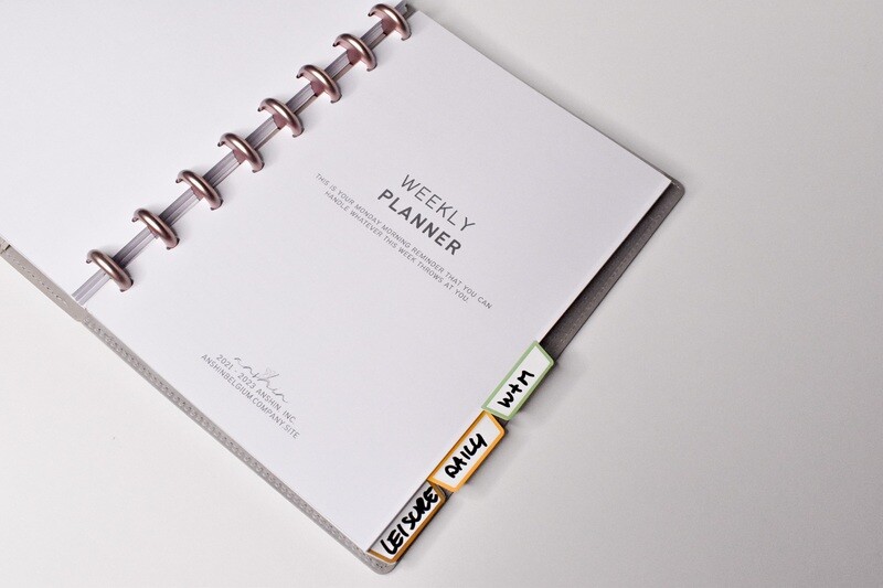 Dividers A5 - disc punched (set van 12)