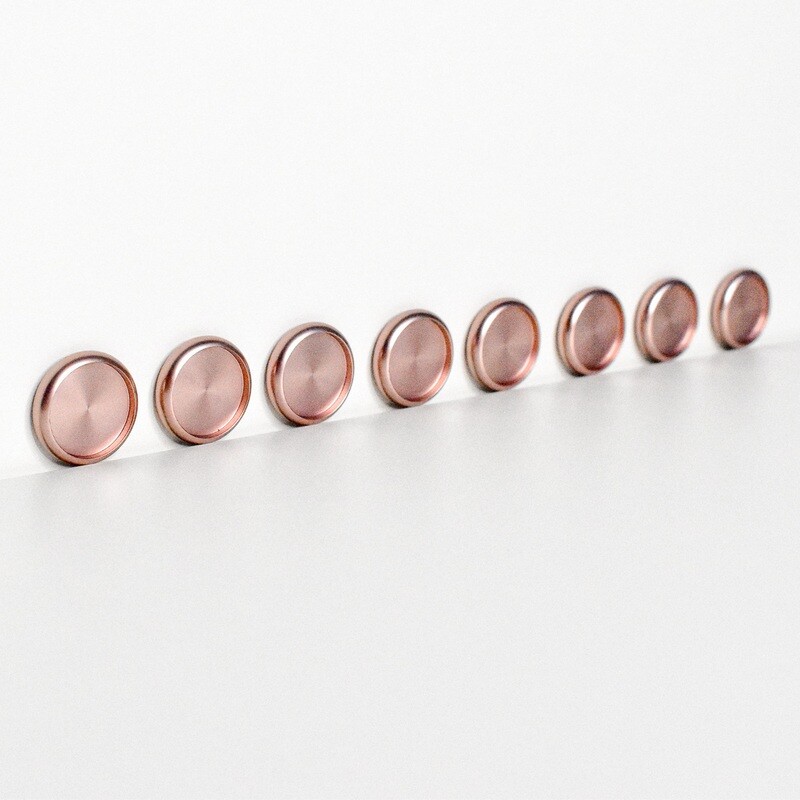 24 mm - rose gold disc (8 stuks)