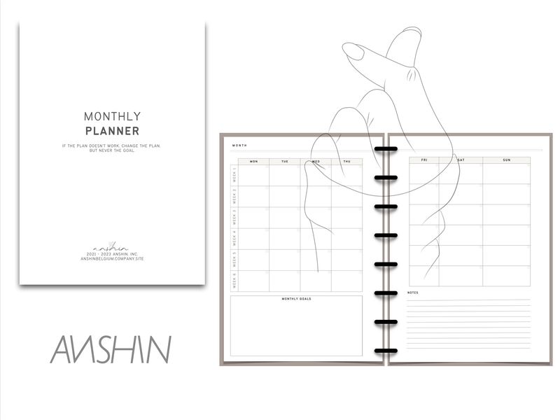 Monthly planner bundle (12 maanden)