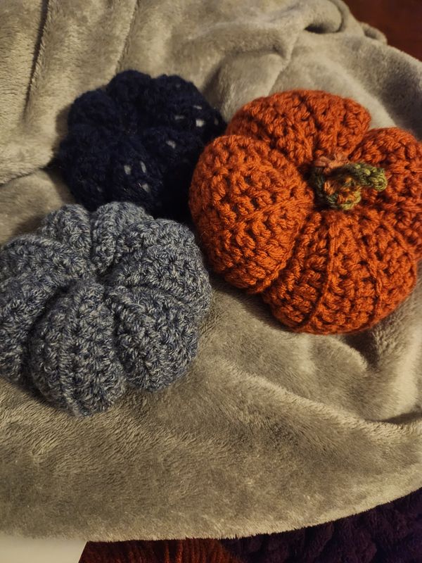 Hand Crocheted Pumpkin- Small