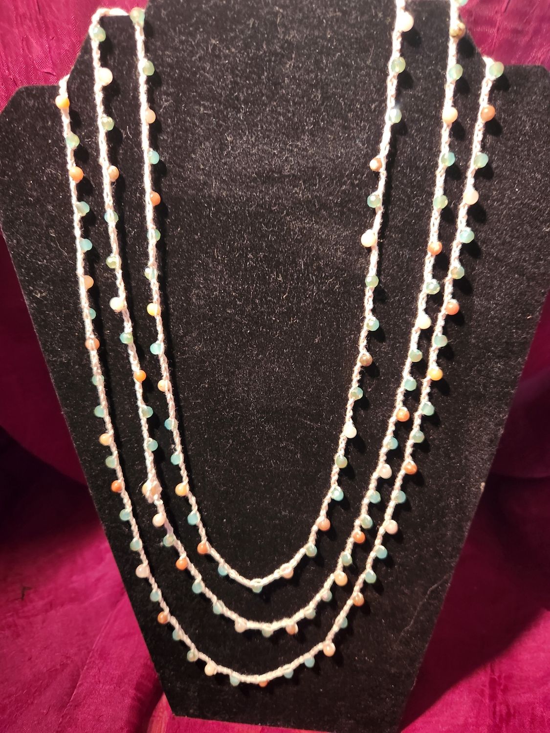 Crocheted Beaded Necklace