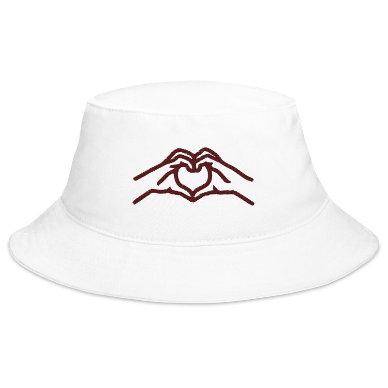 Heart Hands Embroidered Bucket Hat