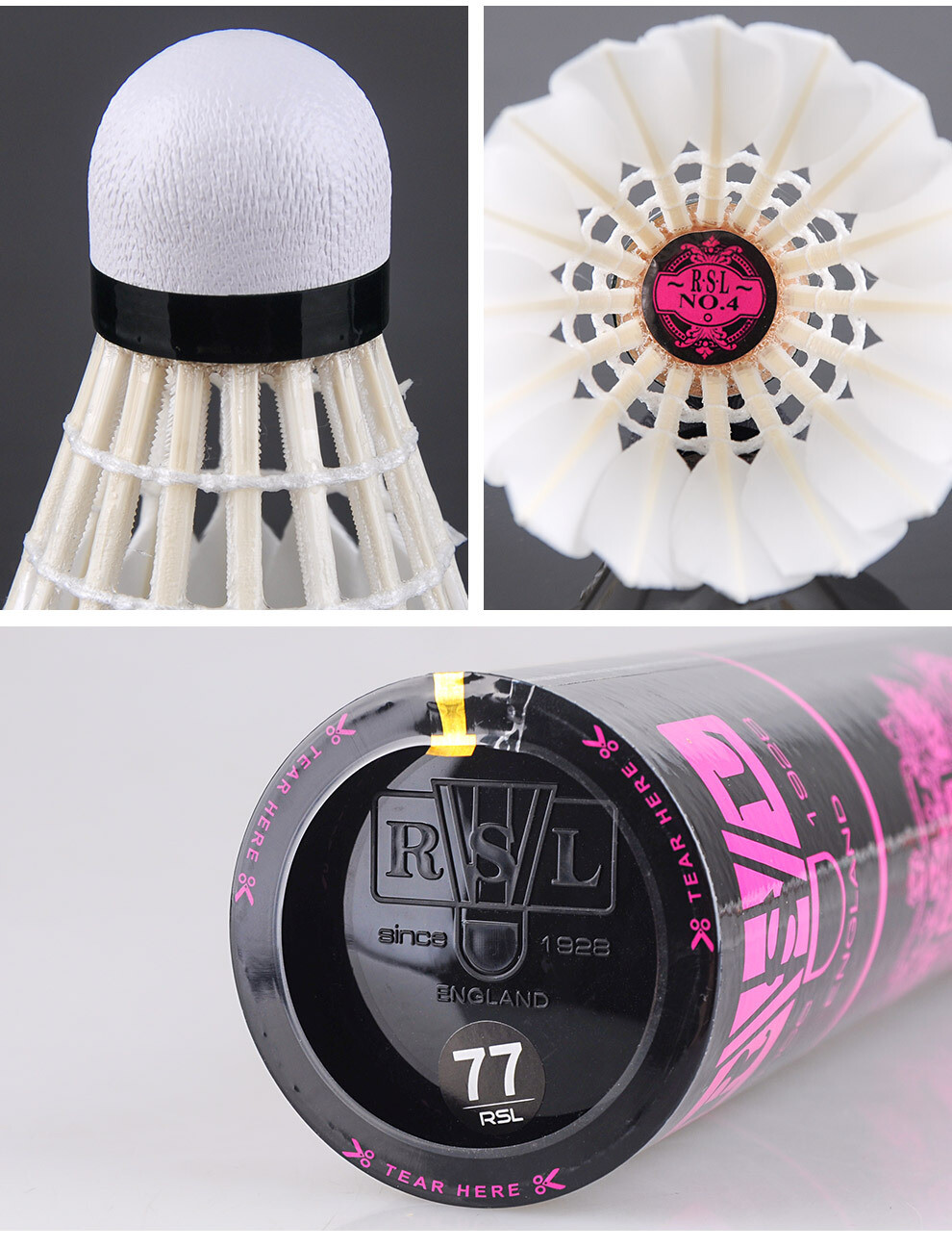 RSL Tourney No.4 Badminton Shuttlecock 1-dozen