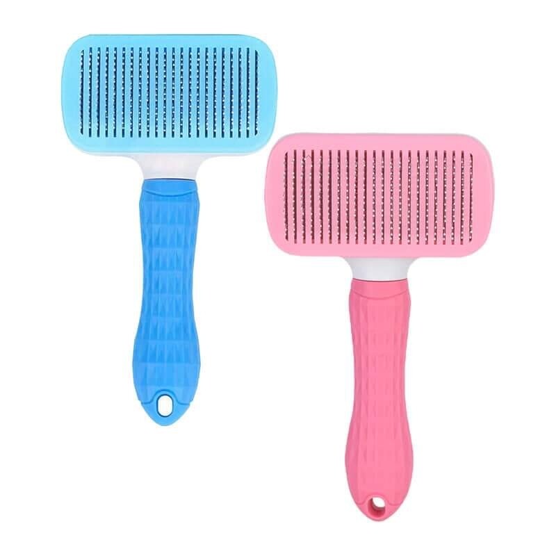 Brosse avec bouton pour chien et chat