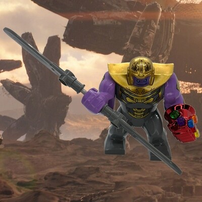 Thanos with Gauntlet and weapon