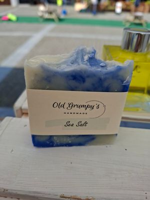 Handmade sea salt soap bar