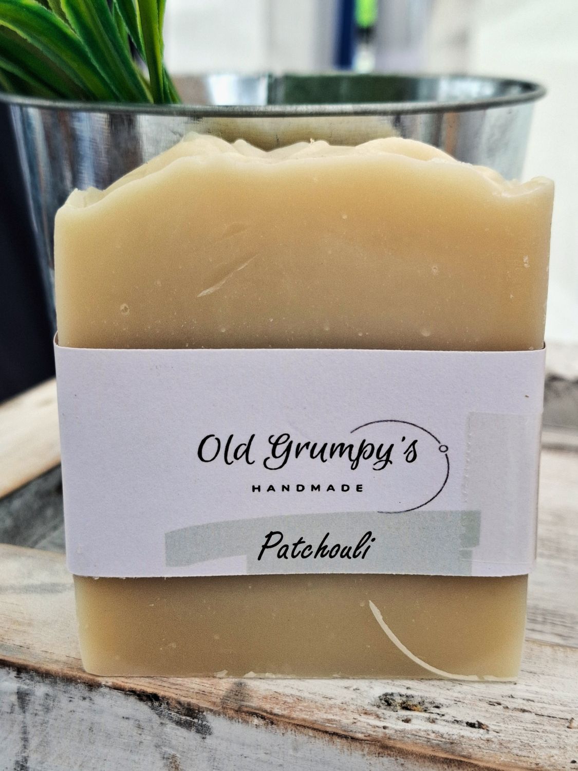 Handmade patchoulli scented natural soap bar