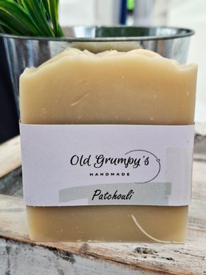 Handmade patchoulli scented natural soap bar