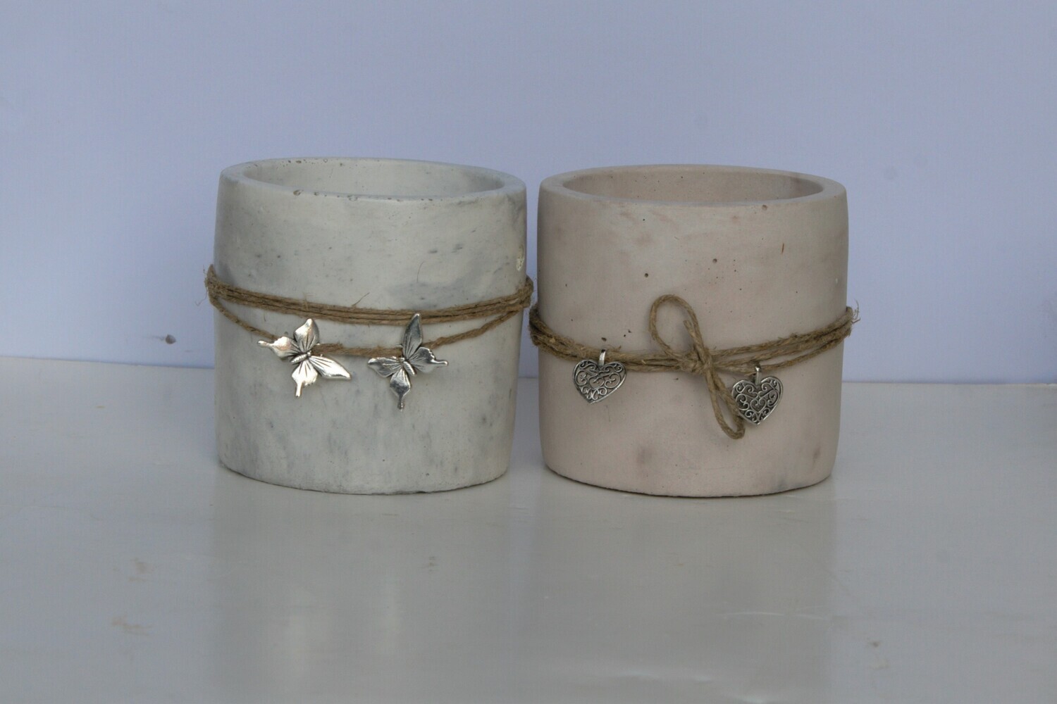 Small concrete planters