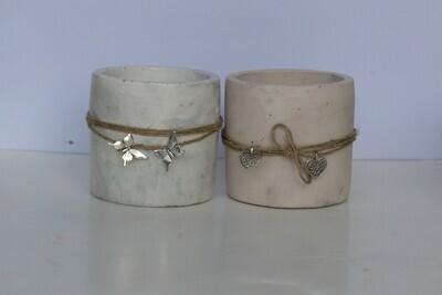 Small concrete planters