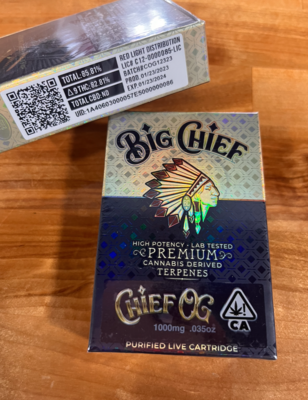 Big Chief Premium Live Resin Cartridge | 1G