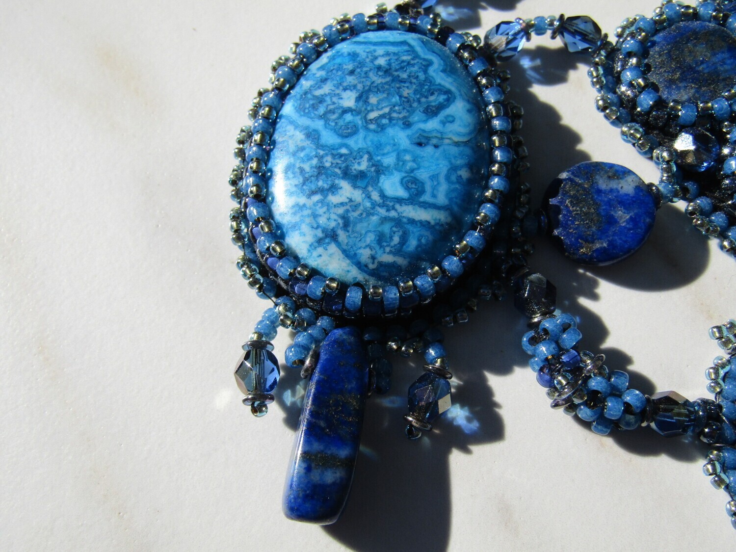 ​Deep Blue right angle weave