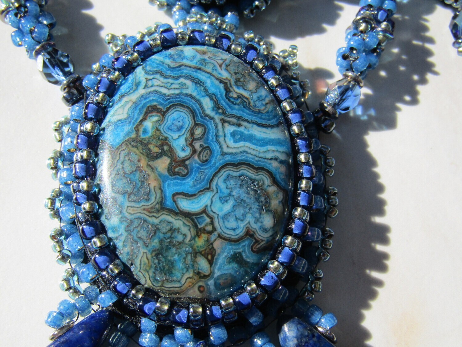 ​Deep Blue right angle weave