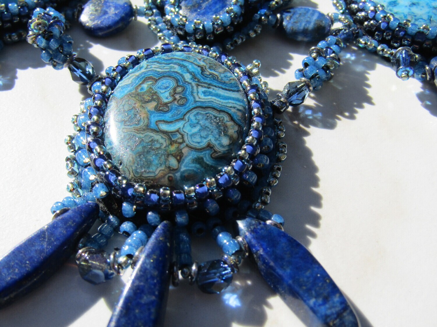 ​Deep Blue right angle weave