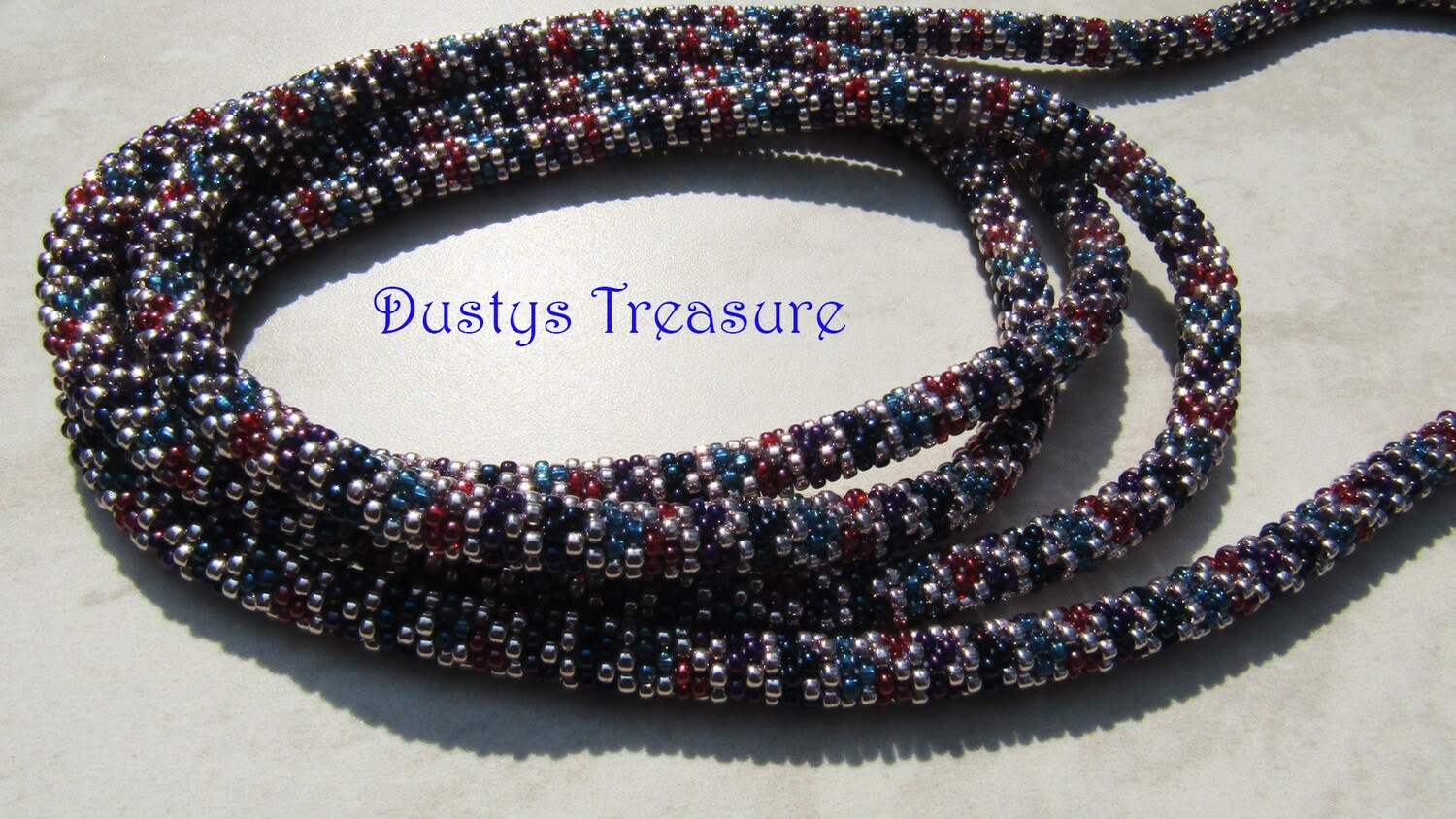 Lavender Dreams 60&quot; bead crochet necklace or braclet