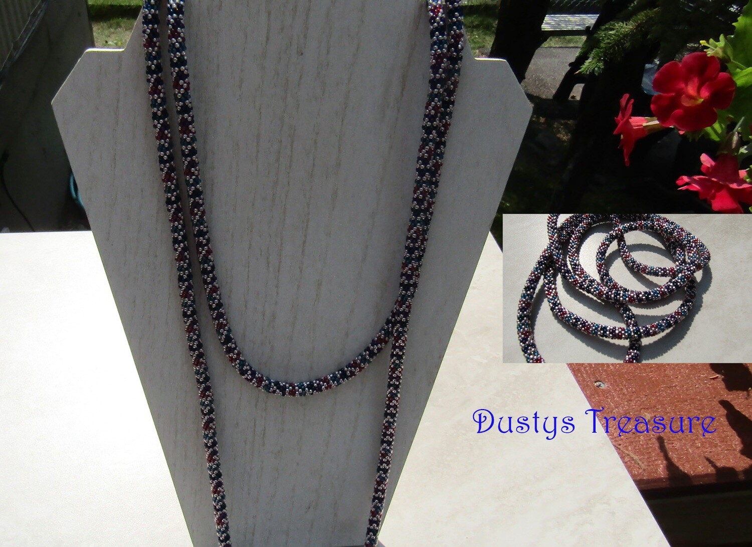 Lavender Dreams 60" bead crochet necklace or braclet
